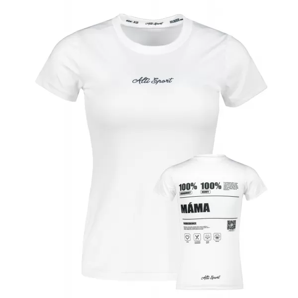  Frauenfunktional T -Shirt Premium ALTISPORT MÁMA VOJ/ALW092TR01 WEIß 