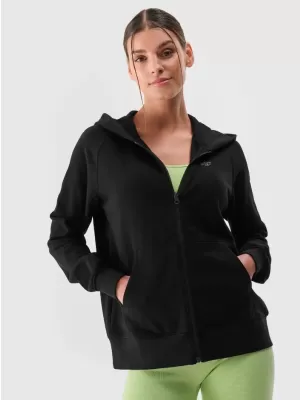 Damen Sweatshirt 4F WMM00TSWSF1763 TIEF SCHWARZ