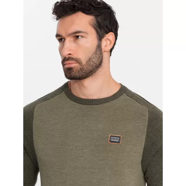  Herrenpullover OMBRE OM-SWSW-0121 OLIVE 