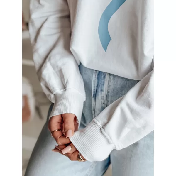  Damen Sweatshirt DSTREET SOFTTIE BY1376 WEIß 