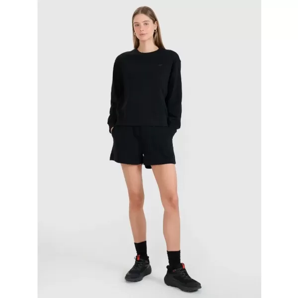  Damen Sweatshirt 4F WMM00TSWSF1765 TIEF SCHWARZ 