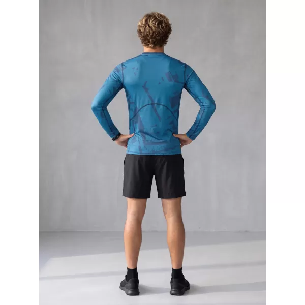  Funktionelle Kompression t -Shirt von Männern mit langarmiger Prämie ALTISPORT VOJ/ALM079TR03 BLAU 