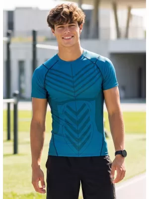 Funktionelle Komprimierung t -Shirt von Männern mit kurzer Ärmelnprämie ALTISPORT VOJ/ALM095TR04 KEROSIN
