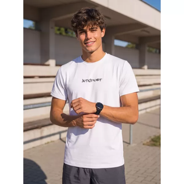  Männer funktionaler T -Shirt Premium ALTISPORT BĚŽEC VOJ/ALM091TR01 WEIß 