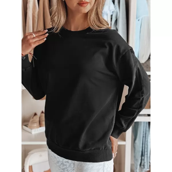  Damen Sweatshirt DSTREET LUMIVIA BY1369 SCHWARZ 