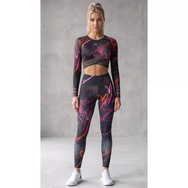  Funktionaler Ernteoberteil der Frauen mit langen Ärmeln Premium ALTISPORT VOJ/ALW082TR04 SCHWARZ 