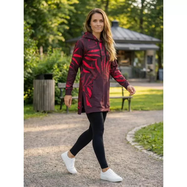  Funktionaler erweiterter Sweatshirt -Prämie von Frauen ALTISPORT VOJ/ALW094MI03 WEIN/ROT 