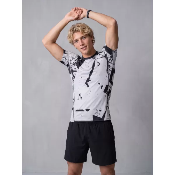  Funktionelle Komprimierung t -Shirt von Männern mit kurzer Ärmelnprämie ALTISPORT VOJ/ALM079TR04 SCHWARZ -GRAY 