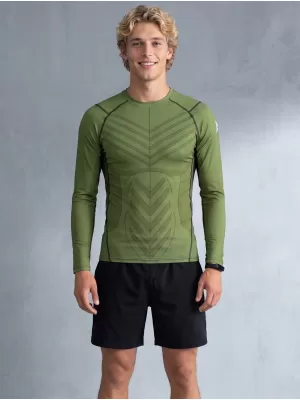 Funktionelle Kompression t -Shirt von Männern mit langarmiger Prämie ALTISPORT VOJ/ALM095TR03 GRÜN