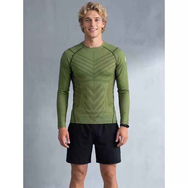  Funktionelle Kompression t -Shirt von Männern mit langarmiger Prämie ALTISPORT VOJ/ALM095TR03 GRÜN 