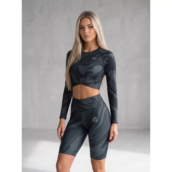  Funktionaler Ernteoberteil der Frauen mit langen Ärmeln Premium ALTISPORT VOJ/ALW072TR04 SCHWARZ 
