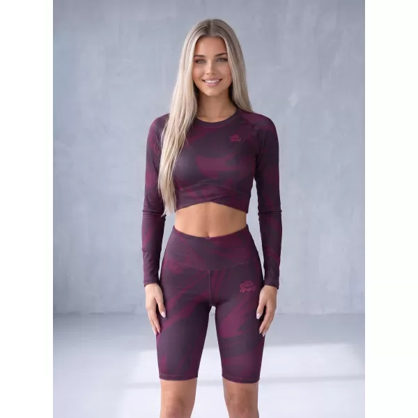  Funktionaler Ernteoberteil der Frauen mit langen Ärmeln Premium ALTISPORT VOJ/ALW072TR04 WEINRÖTET 
