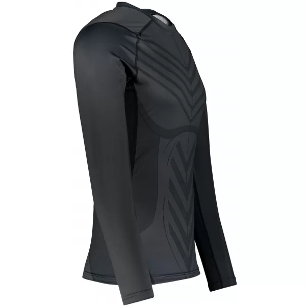  Funktionelle Kompression t -Shirt von Männern mit langarmiger Prämie ALTISPORT VOJ/ALM095TR03 SCHWARZ 