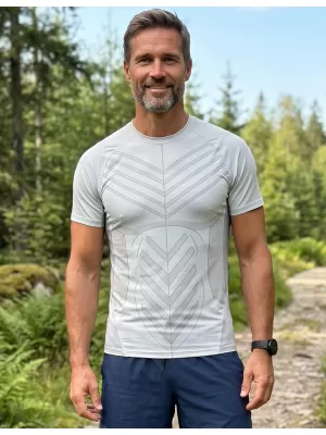 Funktionelle Komprimierung t -Shirt von Männern mit kurzer Ärmelnprämie ALTISPORT VOJ/ALM095TR04 GRAU
