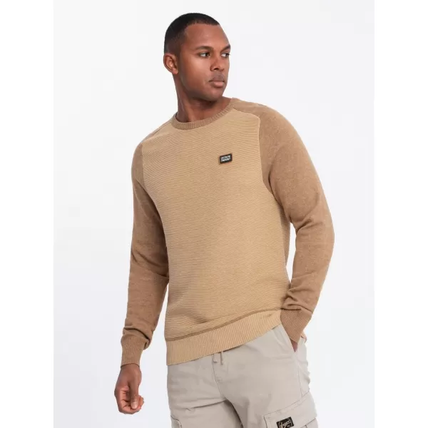  Herrenpullover OMBRE OM-SWSW-0121 BRAUN 