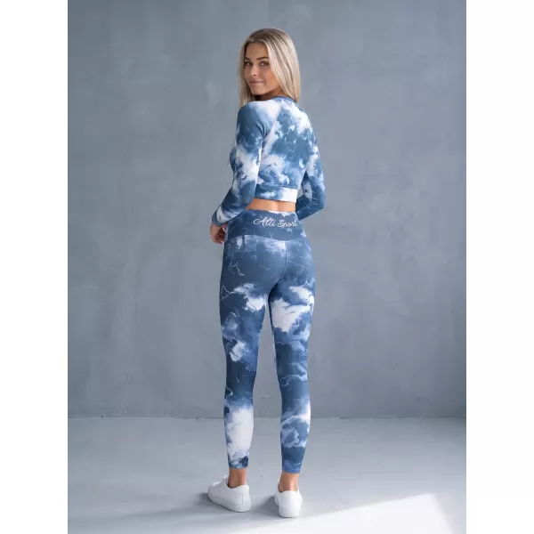  Funktionaler Ernteoberteil der Frauen mit langen Ärmeln Premium ALTISPORT VOJ/ALW066TR04 DUNKELBLAU 