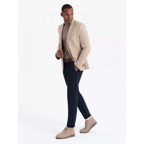  Pánské sako OMBRE OM-BLZB-0135 BEIGE 