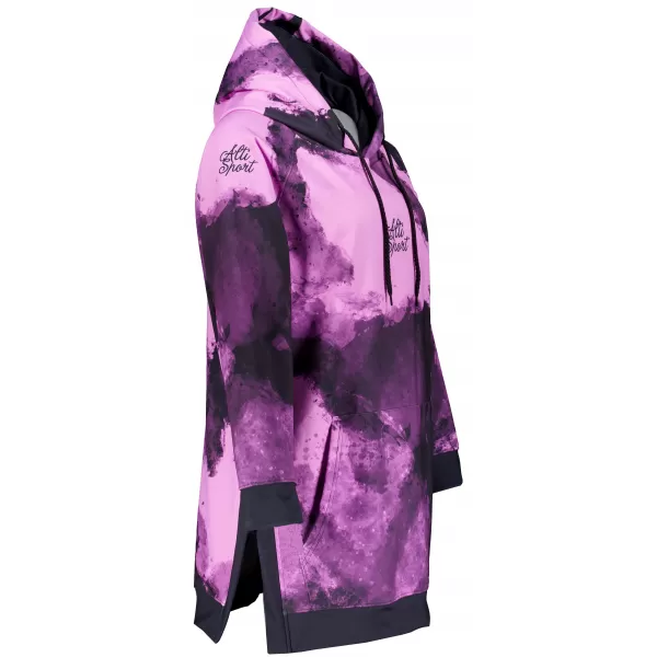  Funktionaler erweiterter Sweatshirt -Prämie von Frauen ALTISPORT VOJ/ALW093MI03 LILA/SCHWARZ 