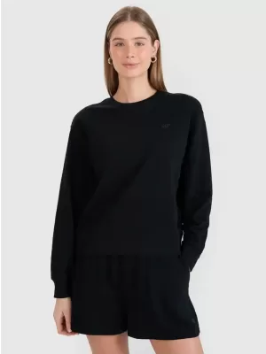 Damen Sweatshirt 4F WMM00TSWSF1765 TIEF SCHWARZ