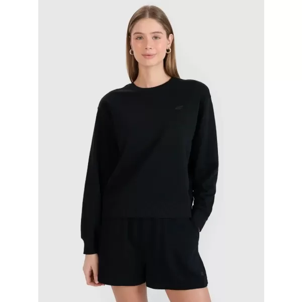  Damen Sweatshirt 4F WMM00TSWSF1765 TIEF SCHWARZ 