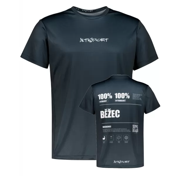  Männer funktionaler T -Shirt Premium ALTISPORT BĚŽEC VOJ/ALM091TR01 SCHWARZ 