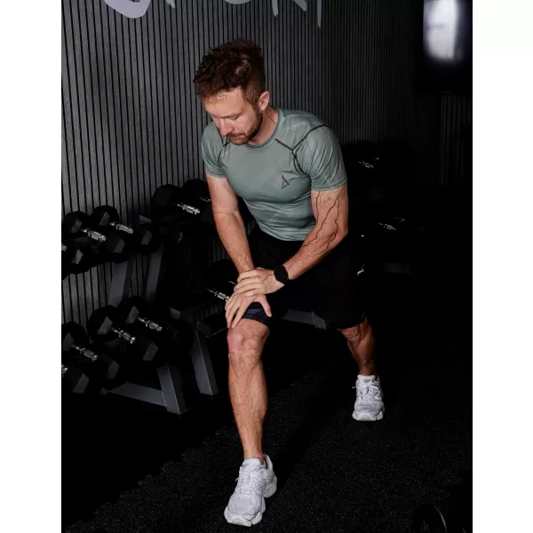  Funktionelle Komprimierung t -Shirt von Männern mit kurzer Ärmelnprämie ALTISPORT VOJ/ALM072TR04 GRÜN 