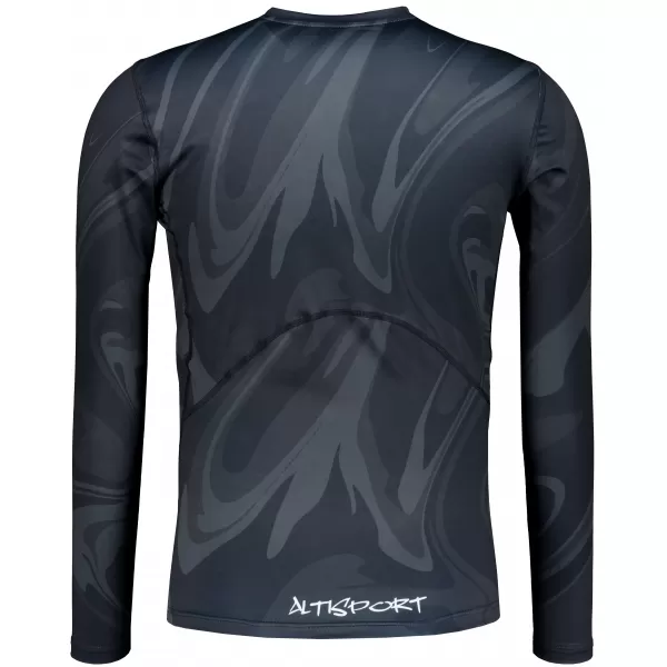  Funktionelle Kompression t -Shirt von Männern mit langarmiger Prämie ALTISPORT VOJ/ALM072TR03 SCHWARZ 