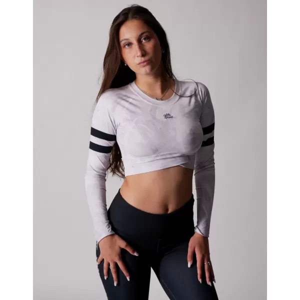 Funktionaler Ernteoberteil der Frauen mit langen Ärmeln Premium ALTISPORT VOJ/ALW096TR04 WEIß 