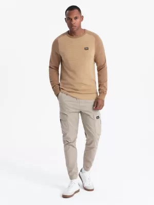 Herrenpullover OMBRE OM-SWSW-0121 BRAUN