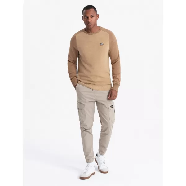  Herrenpullover OMBRE OM-SWSW-0121 BRAUN 