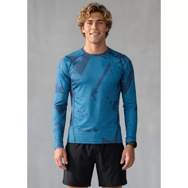  Funktionelle Kompression t -Shirt von Männern mit langarmiger Prämie ALTISPORT VOJ/ALM079TR03 BLAU 