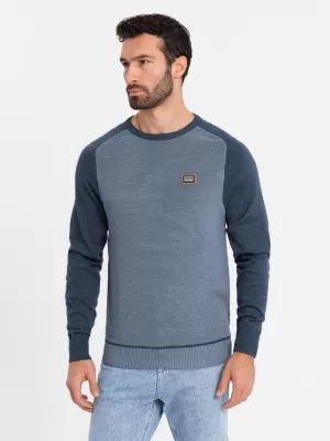 Herrenpullover OMBRE OM-SWSW-0121 MARINEBLAU