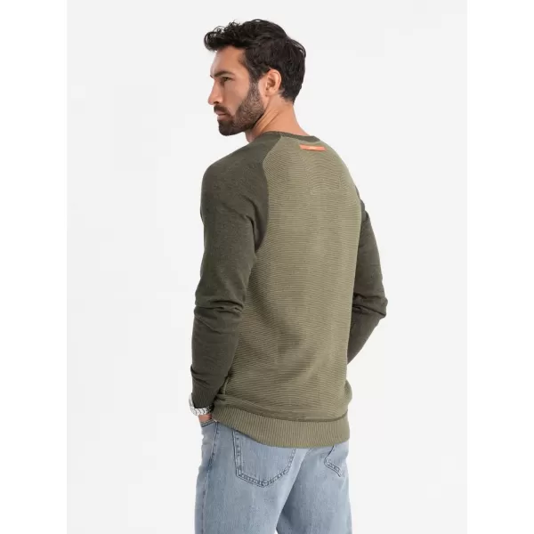  Herrenpullover OMBRE OM-SWSW-0121 OLIVE 