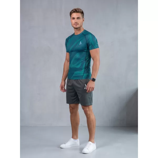  Funktionelle Komprimierung t -Shirt von Männern mit kurzer Ärmelnprämie ALTISPORT VOJ/ALM072TR04 KEROSIN 