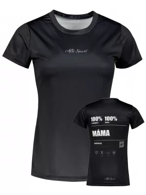 Frauenfunktional T -Shirt Premium ALTISPORT MÁMA VOJ/ALW092TR01 SCHWARZ