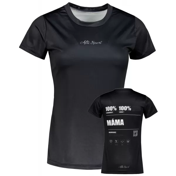  Frauenfunktional T -Shirt Premium ALTISPORT MÁMA VOJ/ALW092TR01 SCHWARZ 