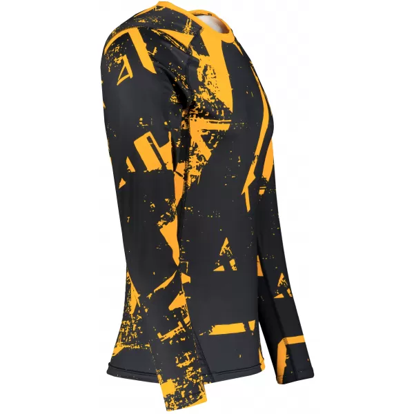  Funktionelle Kompression t -Shirt von Männern mit langarmiger Prämie ALTISPORT VOJ/ALM079TR03 SCHWARZ -AUSGELB 