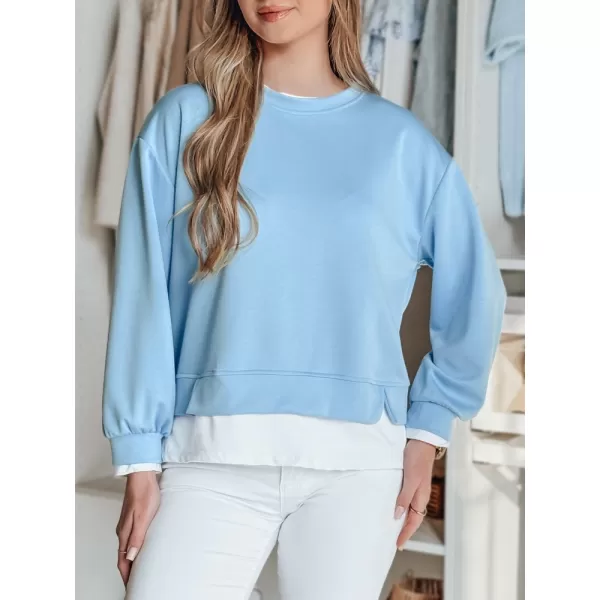  Damen Sweatshirt DSTREET LUZZIO BY1382 HELLBLAU 