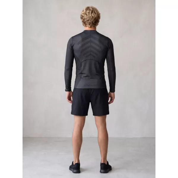  Funktionelle Kompression t -Shirt von Männern mit langarmiger Prämie ALTISPORT VOJ/ALM095TR03 SCHWARZ 