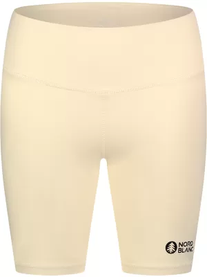 Kurzfitness -Leggings von Frauen NORDBLANC NBSPL8036 BEIGE