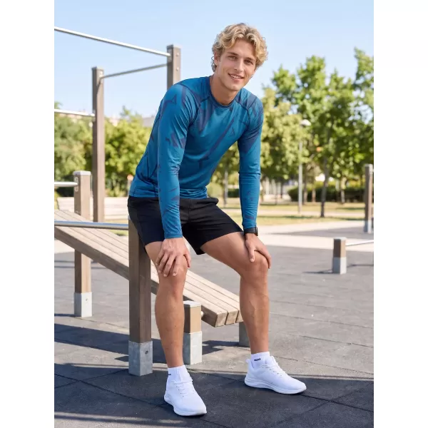  Funktionelle Kompression t -Shirt von Männern mit langarmiger Prämie ALTISPORT VOJ/ALM079TR03 BLAU 
