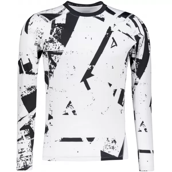  Funktionelle Kompression t -Shirt von Männern mit langarmiger Prämie ALTISPORT VOJ/ALM079TR03 WEIß -UND -SCHWARZ 