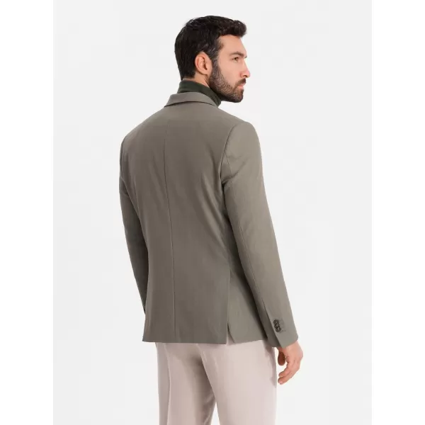  Pánské sako OMBRE OM-BLZB-0135 OLIVE 