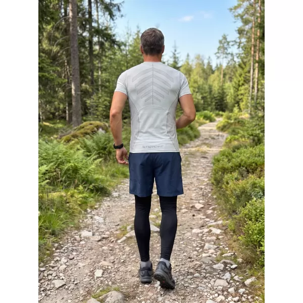  Funktionelle Komprimierung t -Shirt von Männern mit kurzer Ärmelnprämie ALTISPORT VOJ/ALM095TR04 GRAU 