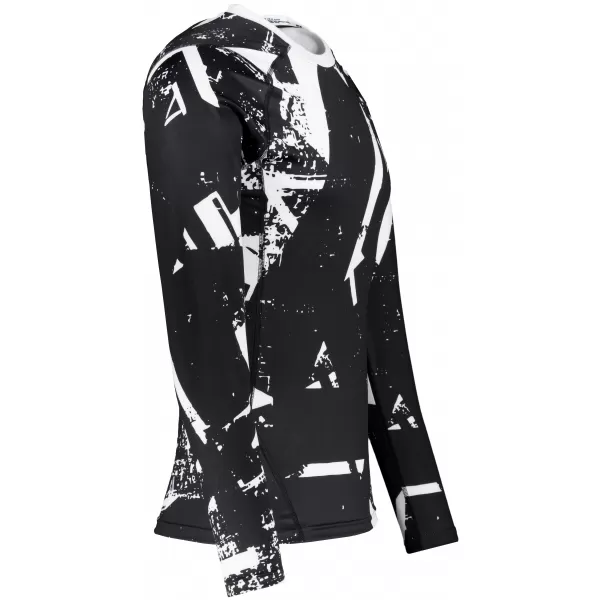  Funktionelle Kompression t -Shirt von Männern mit langarmiger Prämie ALTISPORT VOJ/ALM079TR03 SCHWARZ UND WEIß 