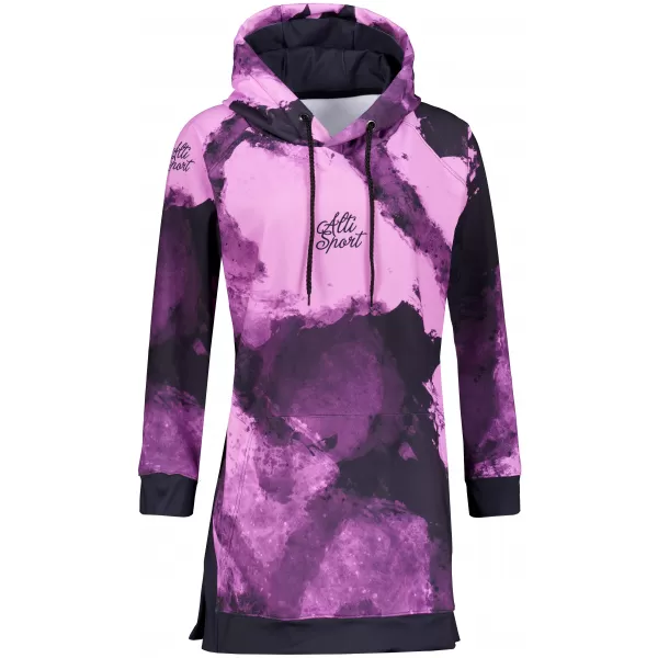  Funktionaler erweiterter Sweatshirt -Prämie von Frauen ALTISPORT VOJ/ALW093MI03 LILA/SCHWARZ 