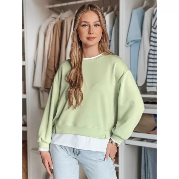  Damen Sweatshirt DSTREET LUZZIO BY1381 HELLGRÜN 