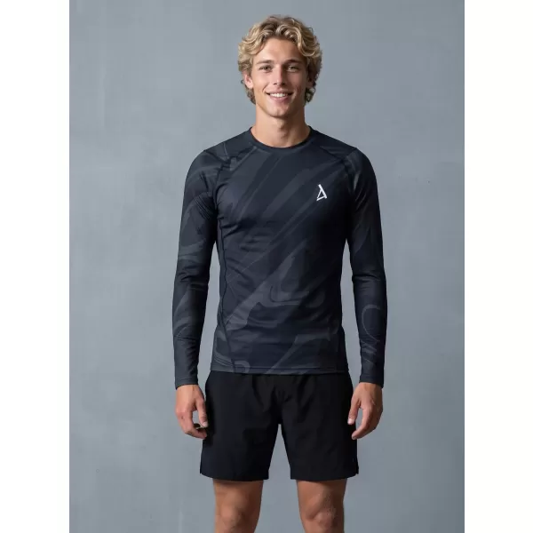  Funktionelle Kompression t -Shirt von Männern mit langarmiger Prämie ALTISPORT VOJ/ALM072TR03 SCHWARZ 