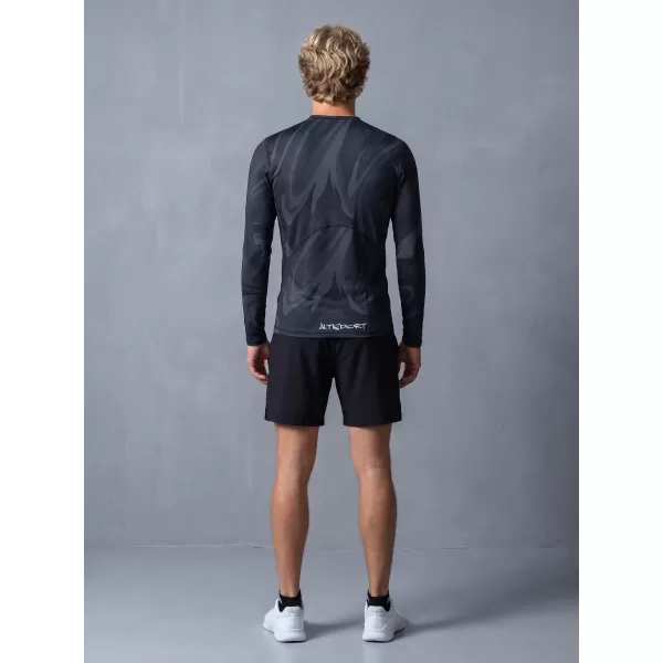  Funktionelle Kompression t -Shirt von Männern mit langarmiger Prämie ALTISPORT VOJ/ALM072TR03 SCHWARZ 