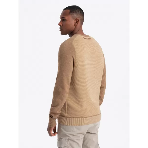  Herrenpullover OMBRE OM-SWSW-0121 BRAUN 